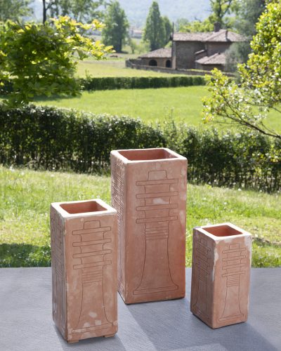 Set Zed esterno -monocromo terracotta - 3 misure