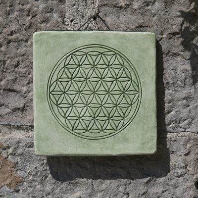 piastra di protezione fiore della Vita a parete- colore verde